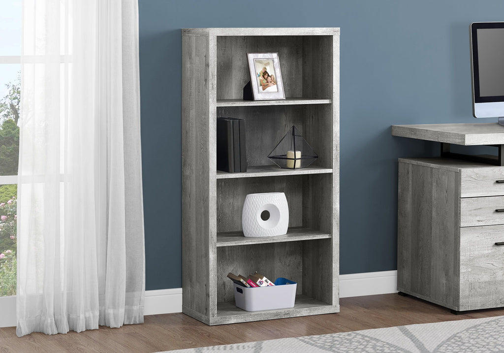Bookshelf, Bookcase, Etagere, 5 Tier, For Office, Contemporary & Modern - Gray