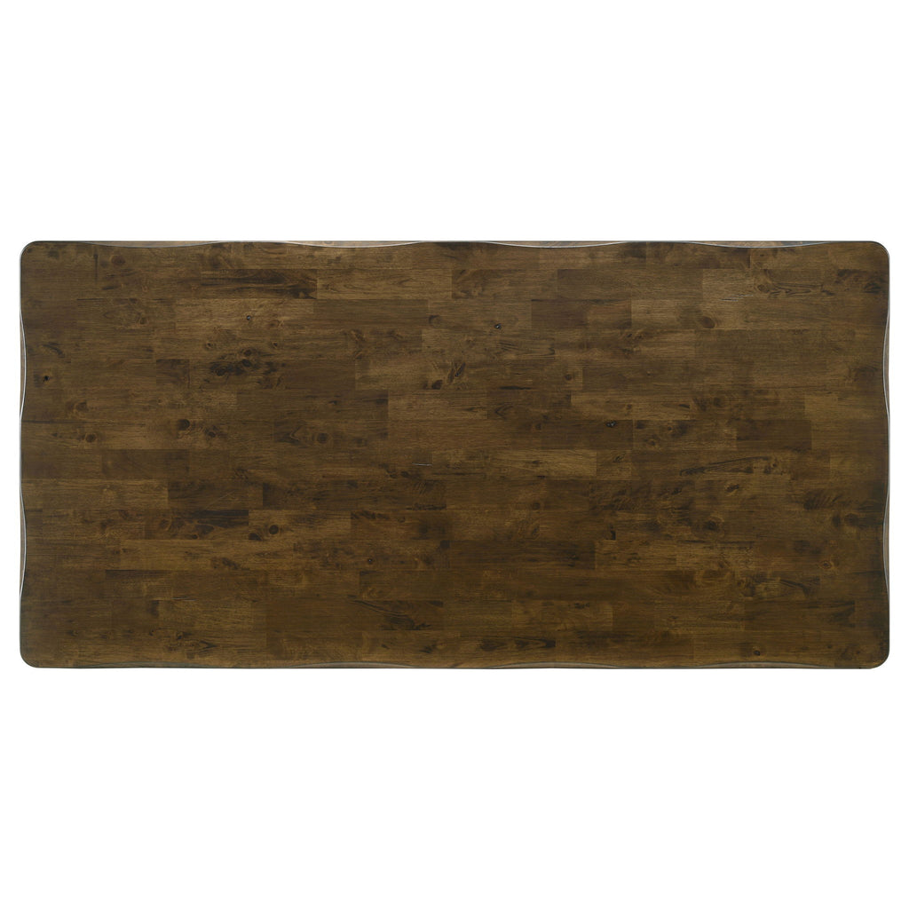Carbon - Rectangular Dining Table With X Base Design - Brown
