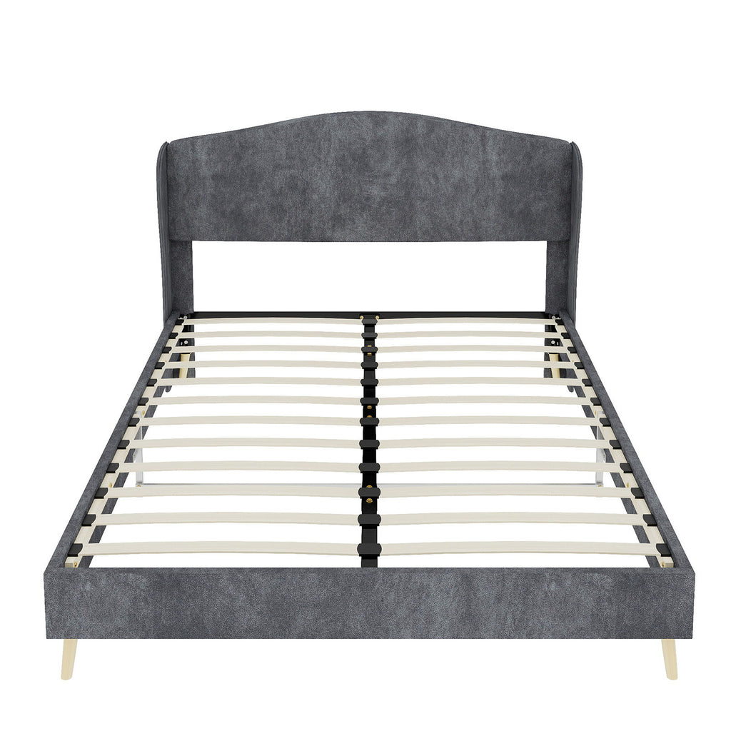 Upholstered Bed, Tufted Headboard, Comfortable Sleep