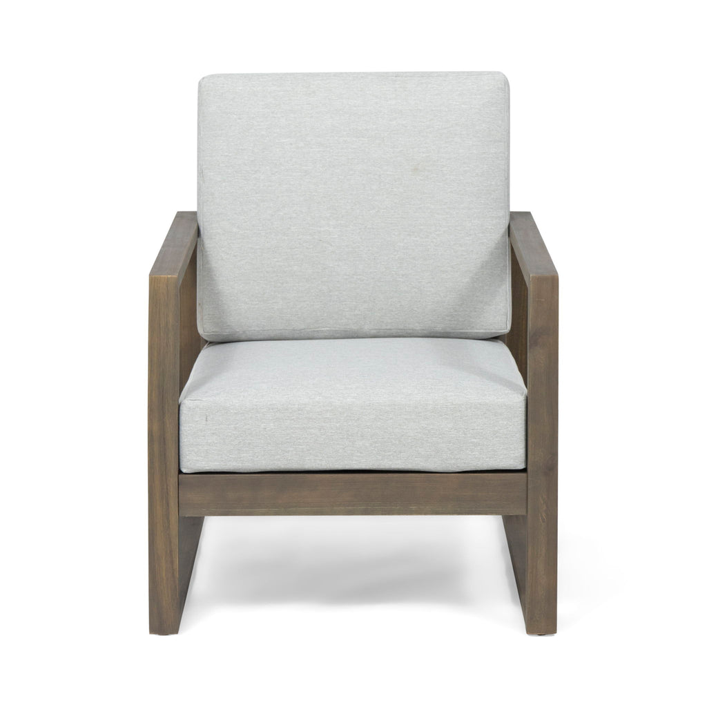 Nexusia - Outdoor Acacia Wood Club Chair With Slat Design