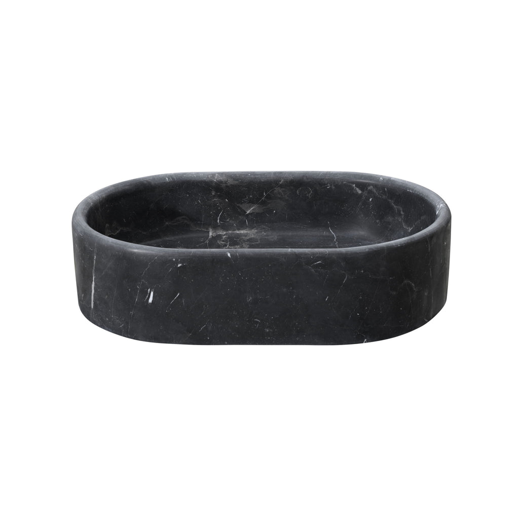 Vessel Sink, Oval Basin, Solid Above-Counter Vanity, Bowl For Master Bathroom - Dark Gray