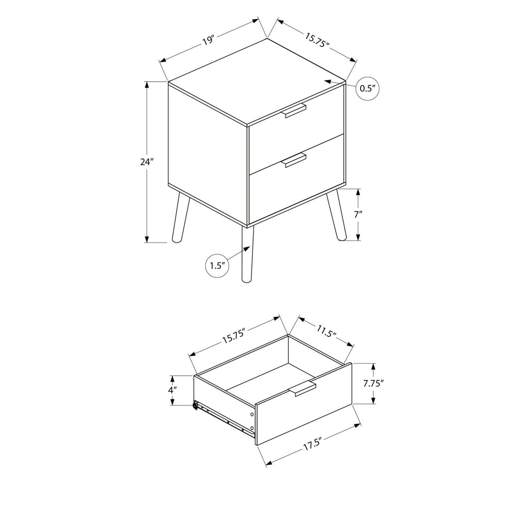 Modern Accent Table & Storage Drawers
