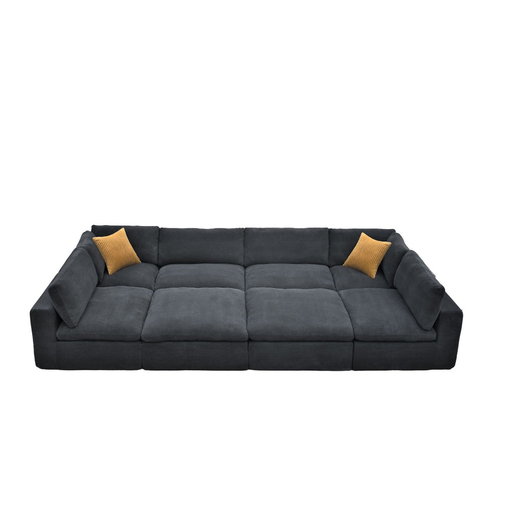 Custom Configuration Modular Sectional With Toss Pillows