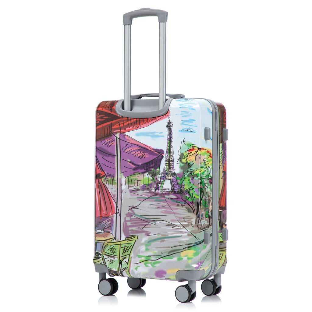 3 Piece Spinner Luggage Set 20" / 24" / 28" With Combination Lock And Silent Wheels - Coffee