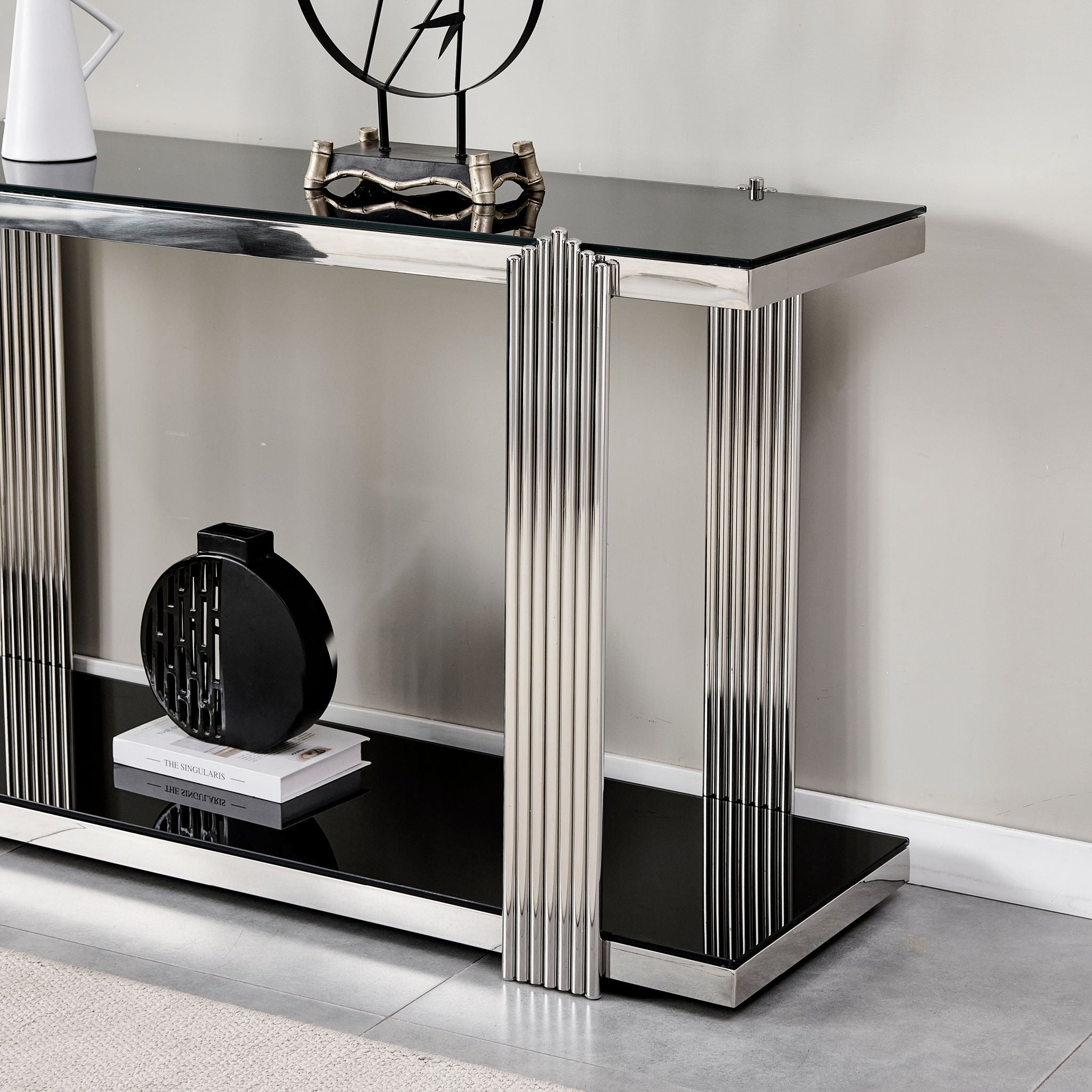 Console Table With Double Tier Storage