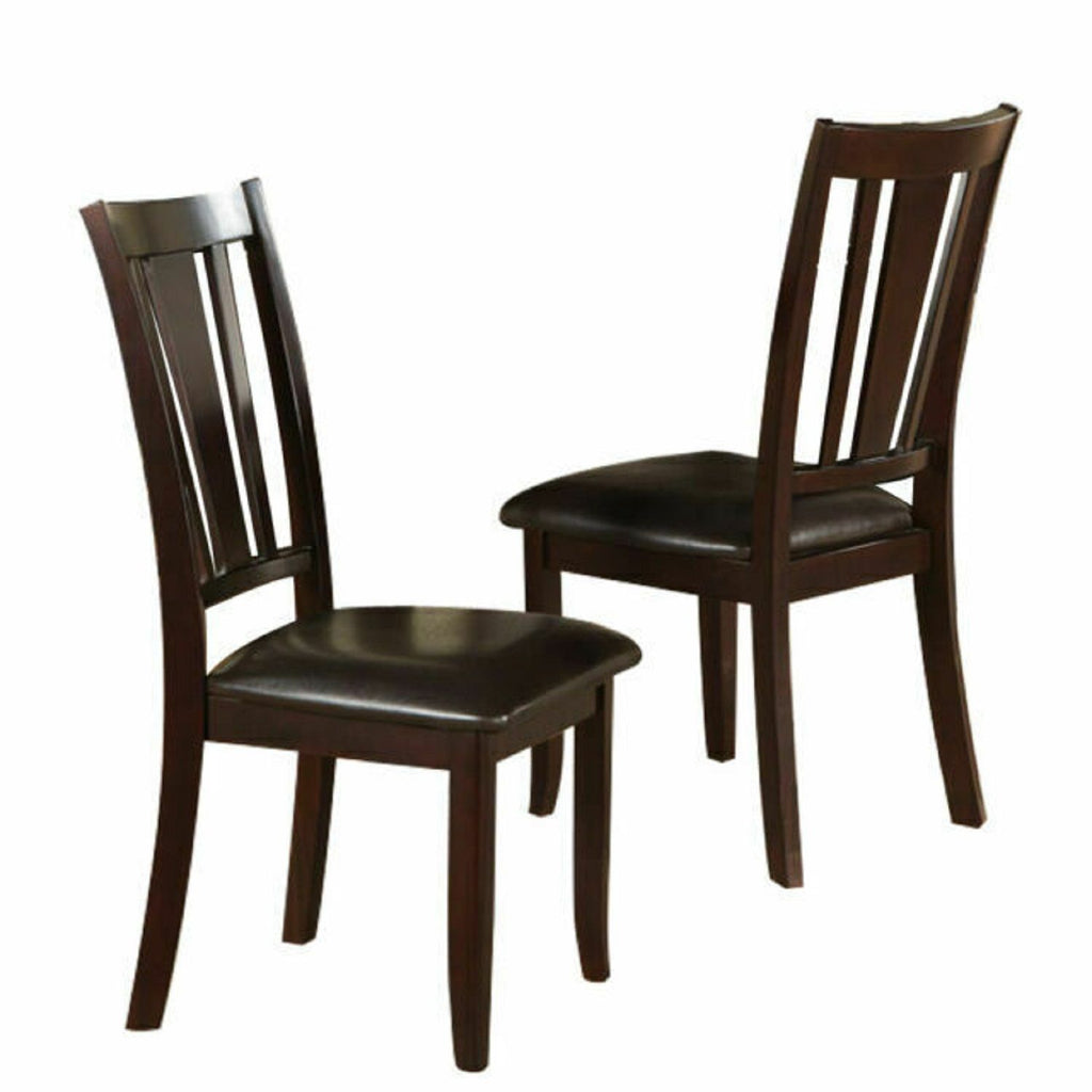 7 Piece Set, Dining Table With Butterfly Leaf And 6 Side Chairs - Espresso