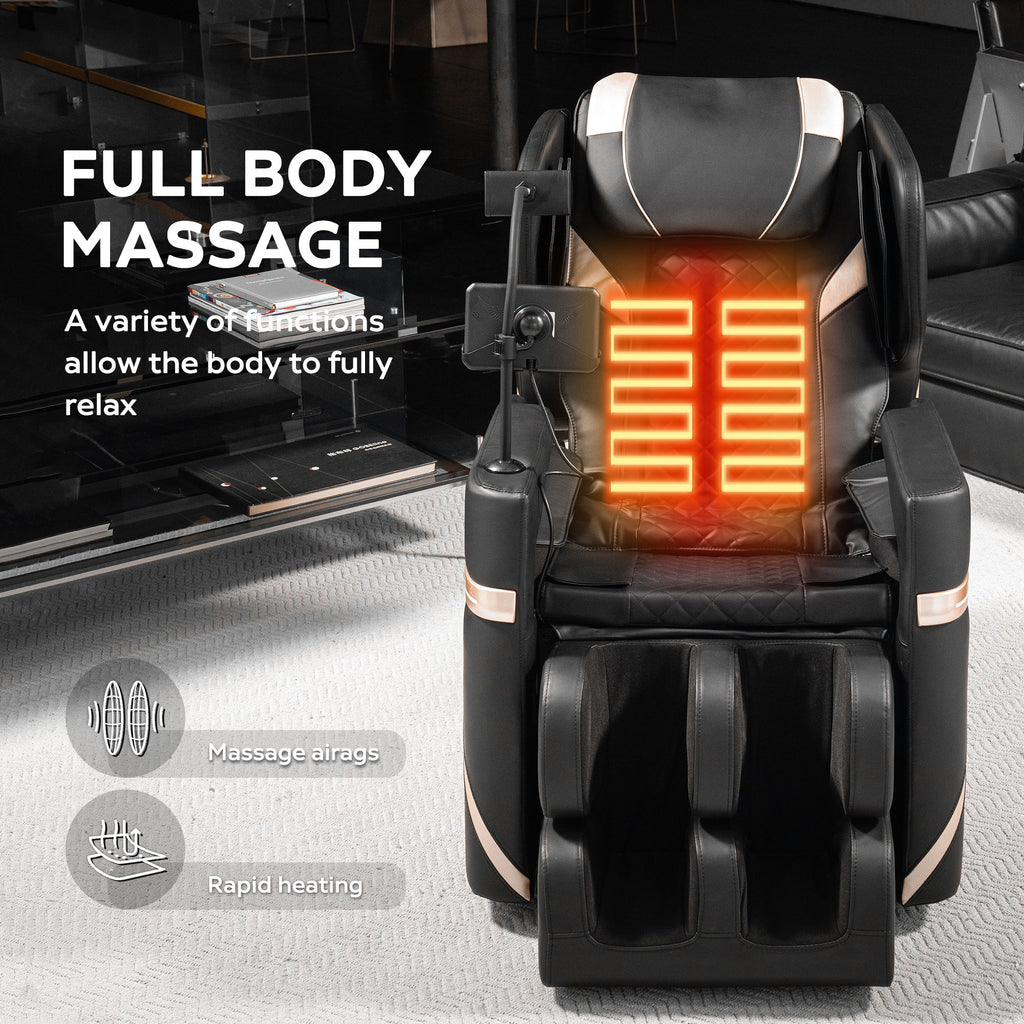 Massage Chair Recliner & Zero Gravity, Full Body Air Pressure - Black