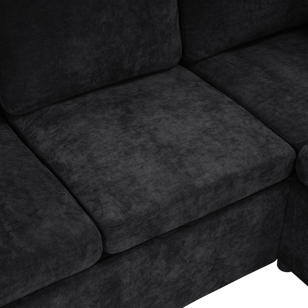 Modern L Shaped Sectional Sofa Bed With Hidden Storage Upholstery