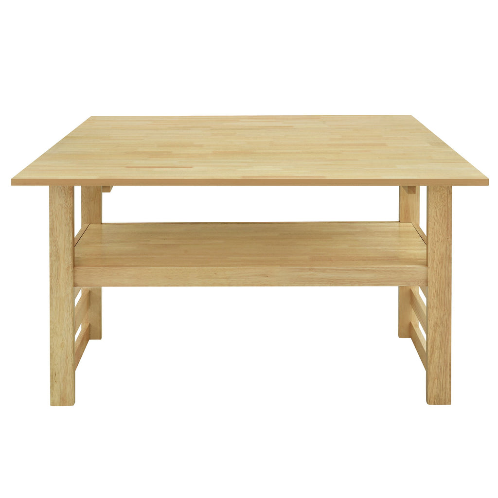 5 Piece Extendable Wood Square Dining Table Set With 2 Drop Leaves