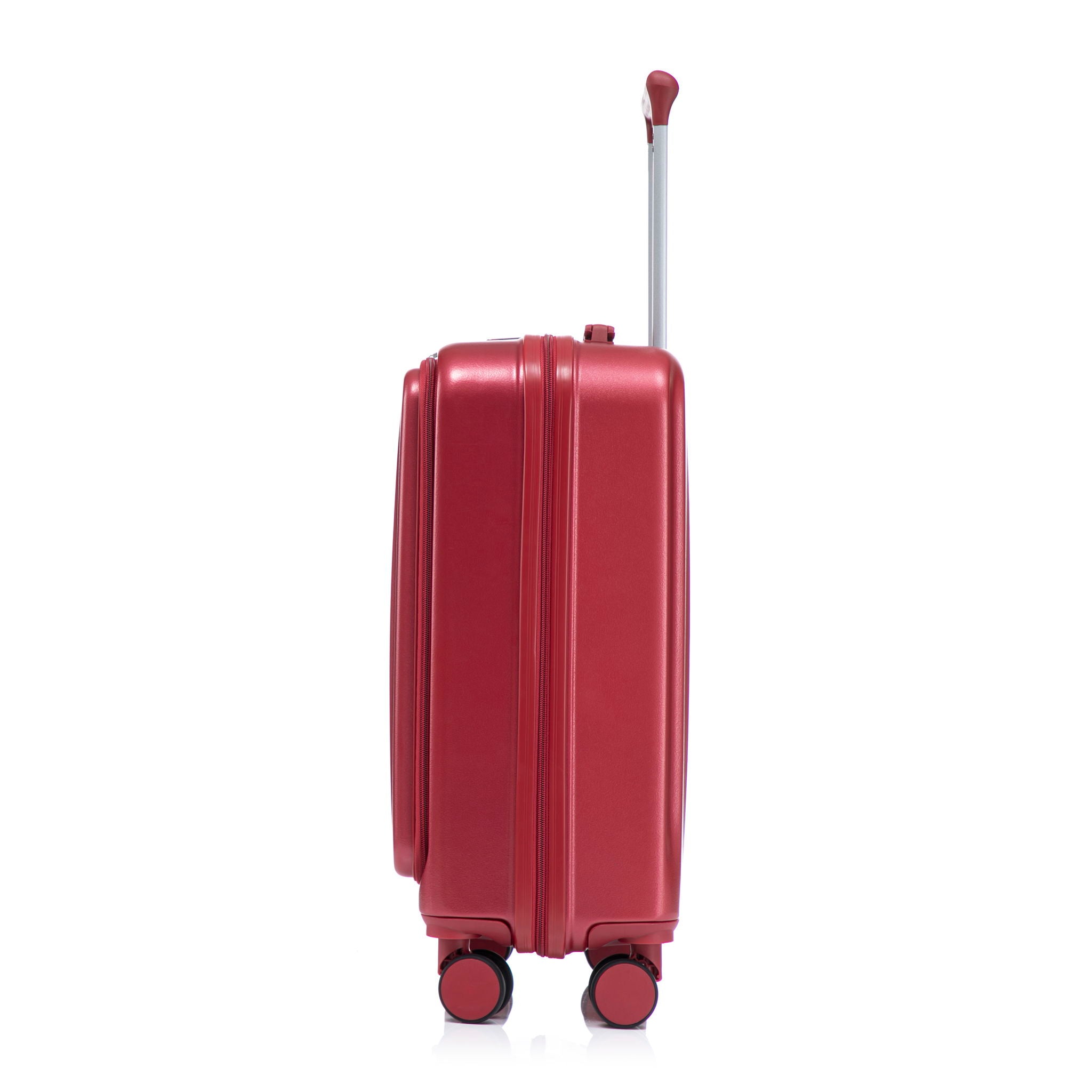 Luggage Set With Cosmetic Case, Combination Lock, Front Opening Design