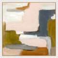 Burrow - 60" x 60" Painting Art by Buddy Whitlock - Pink / Dark Gray