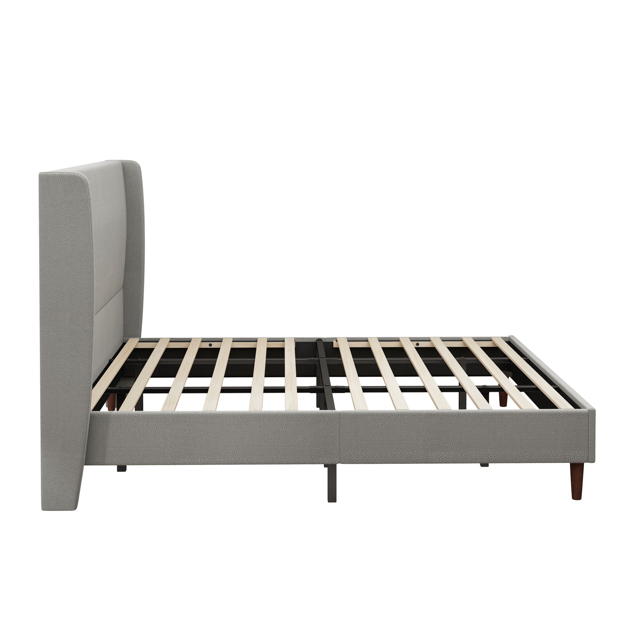 Upholstered Bed & High Headboard Design