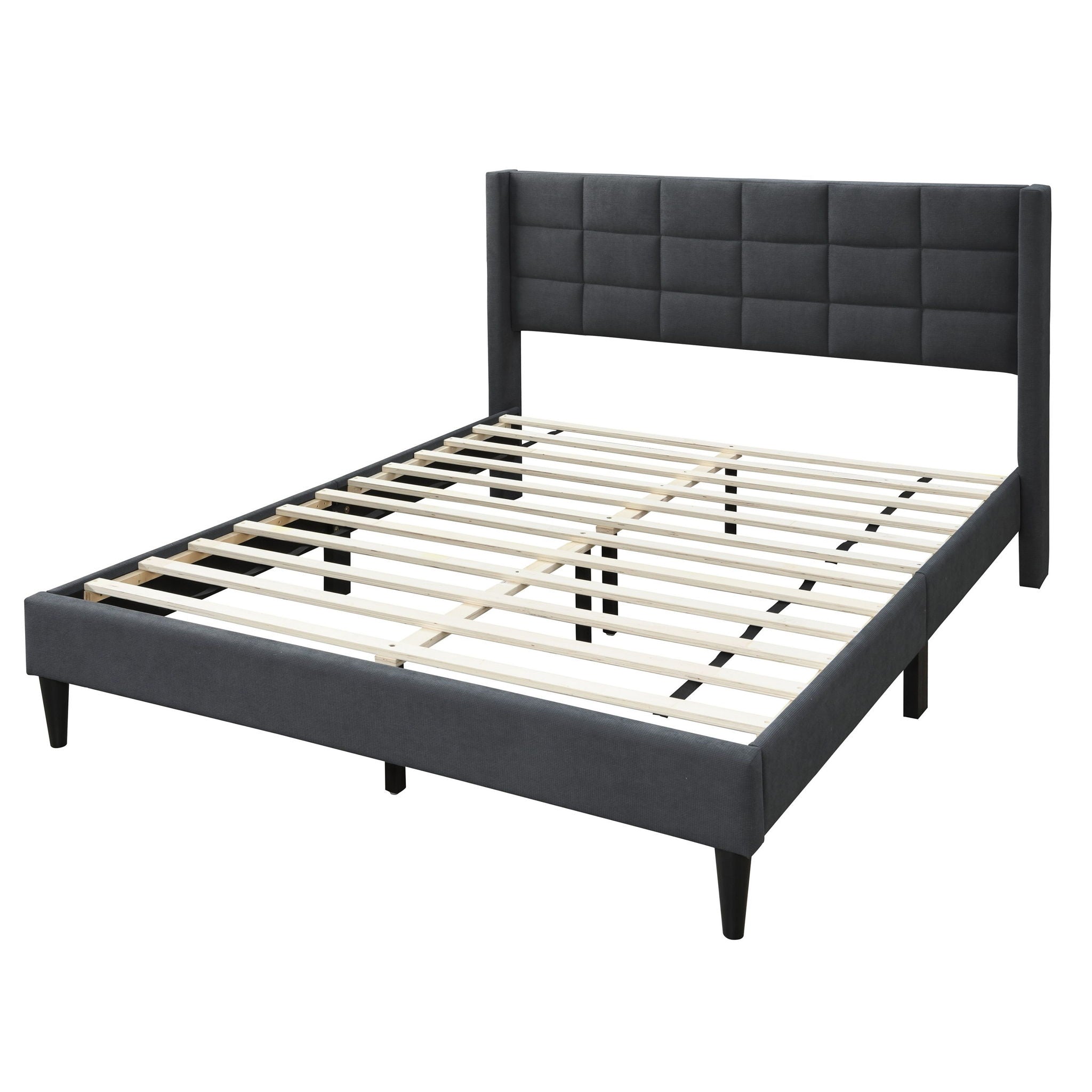 Bed Upholstered Box Design Headboard