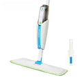 Superfine Fiber Washable Mat Spray Mop With 300Ml Reusable Bottle For Various Floors - Blue