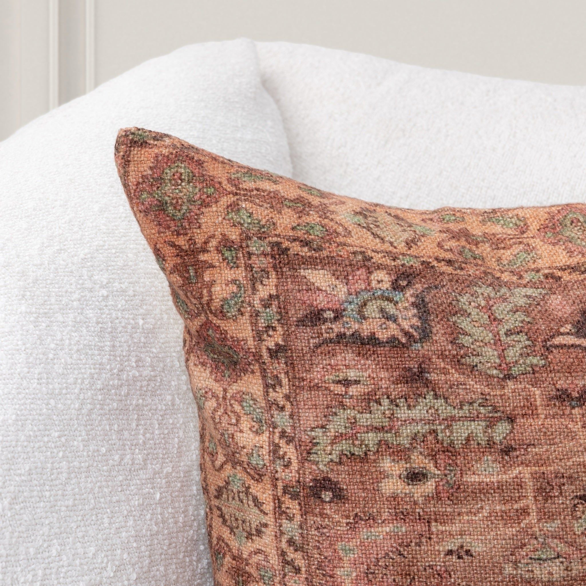 Medley - 22" x 22" Pillow - Multi / Olive Green