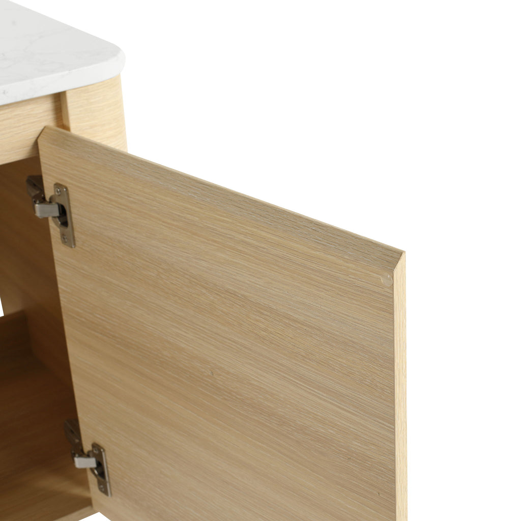 Mounted Bathroom Vanity & Art Sink & 2 Soft Close Doors