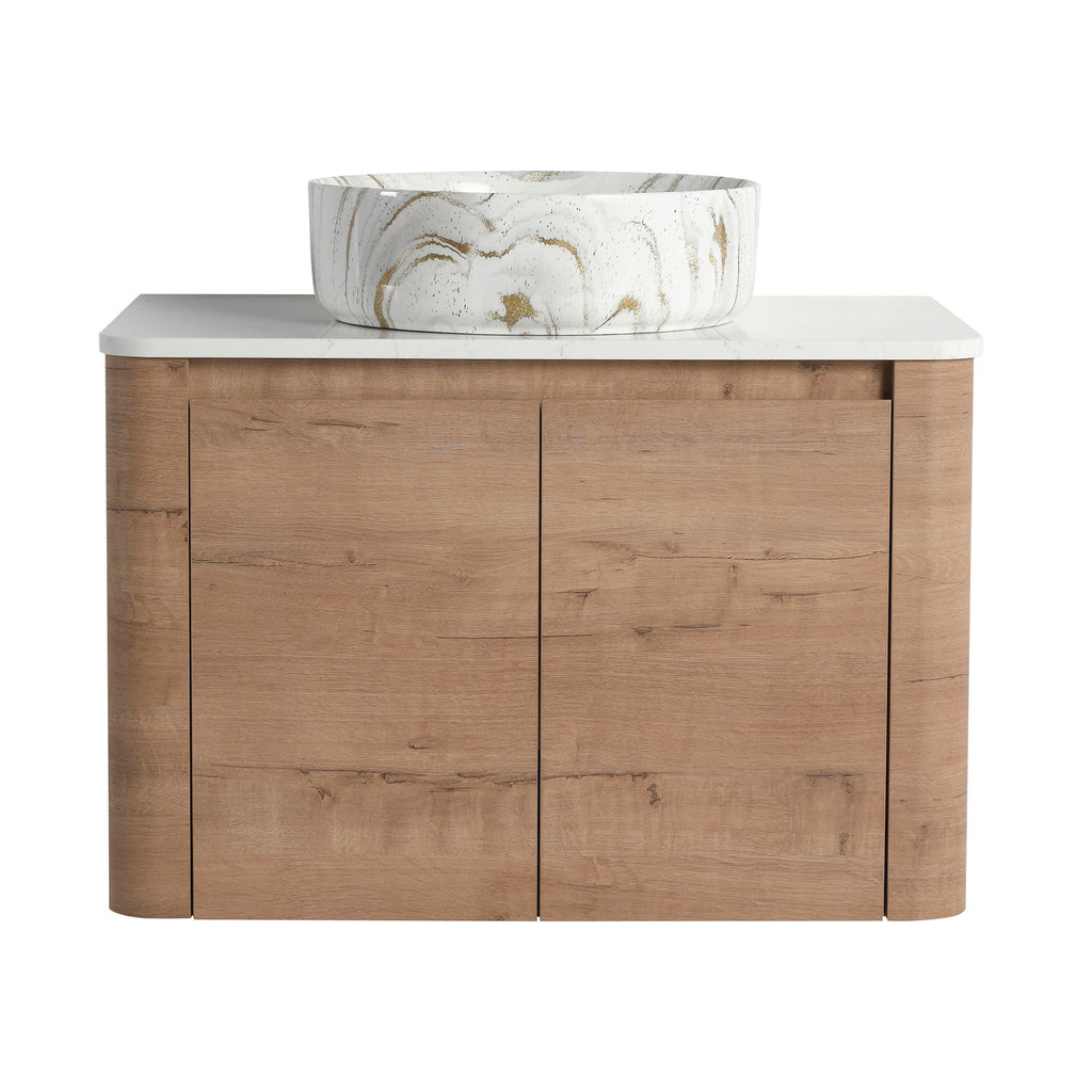 Wall Mounted Bathroom Vanity With Art Sink, 1 Soft Close Door