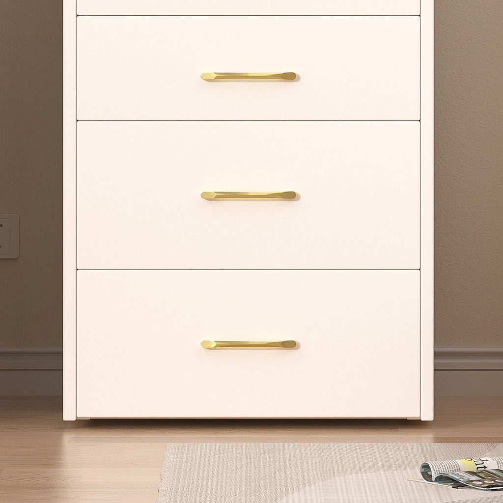 Compact 3 In 1 Vanity Desk With Open Top Mirror, Glass Desktop, 5 Height - White