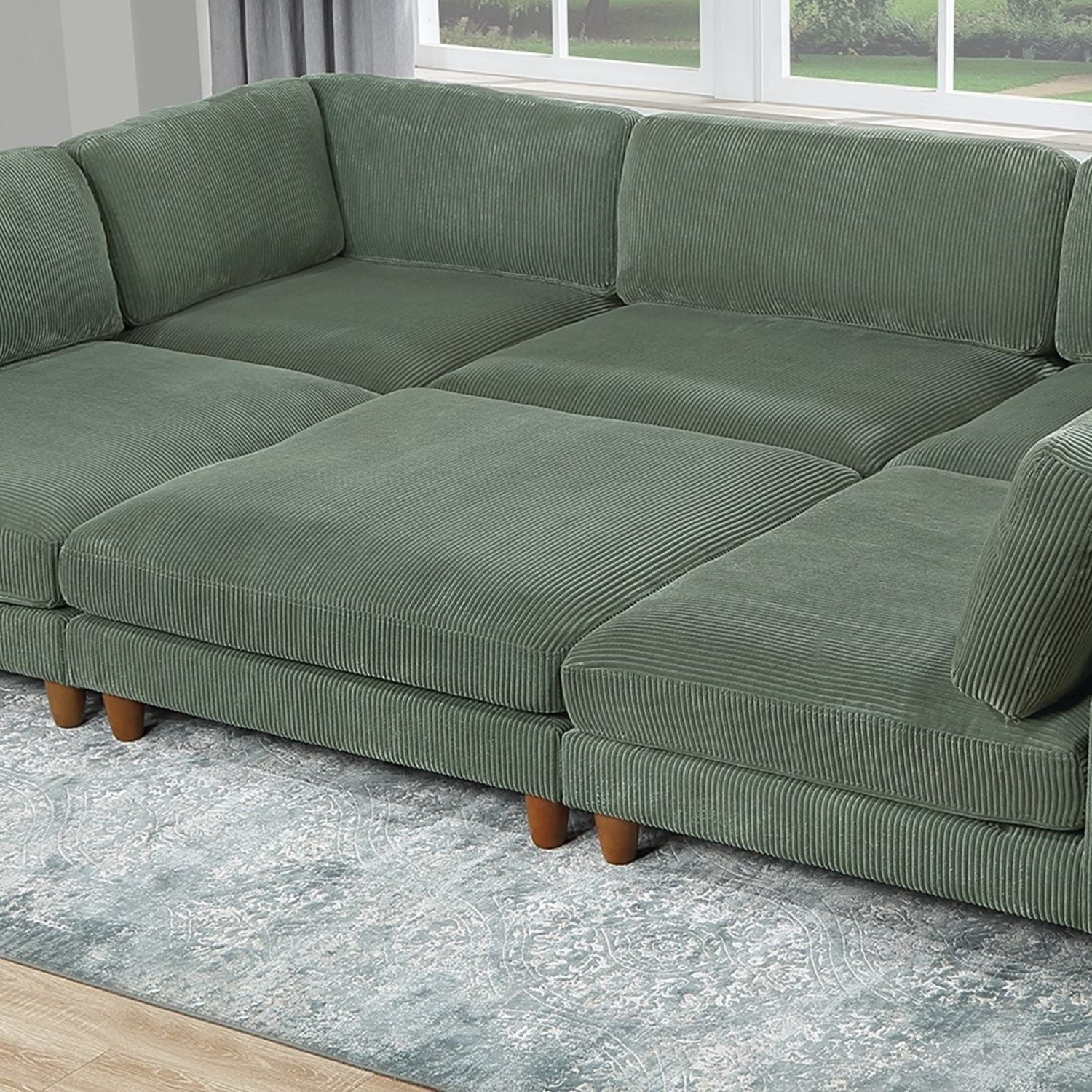 Armless Chair For Living Room - Sage