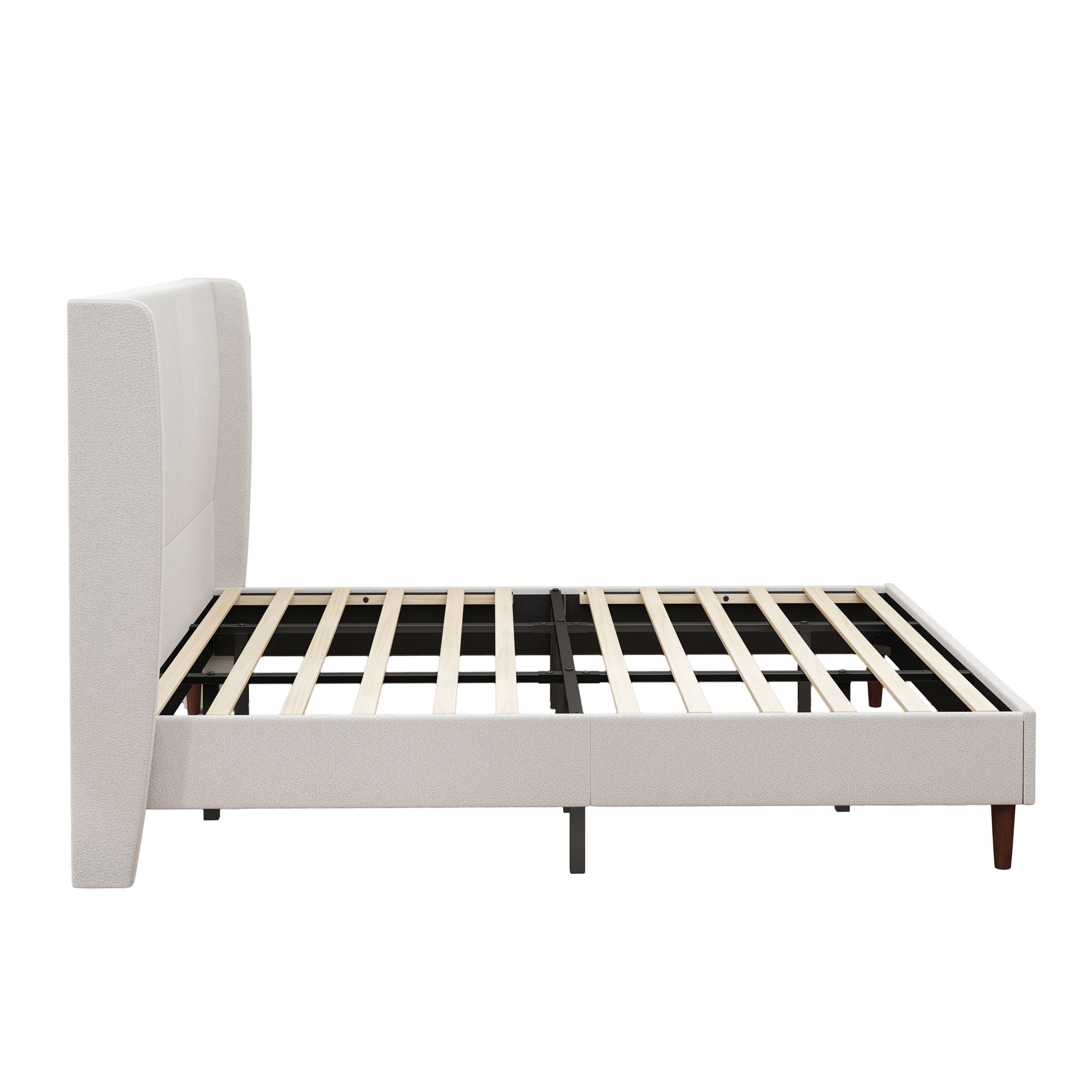 Upholstered Bed & High Headboard Design