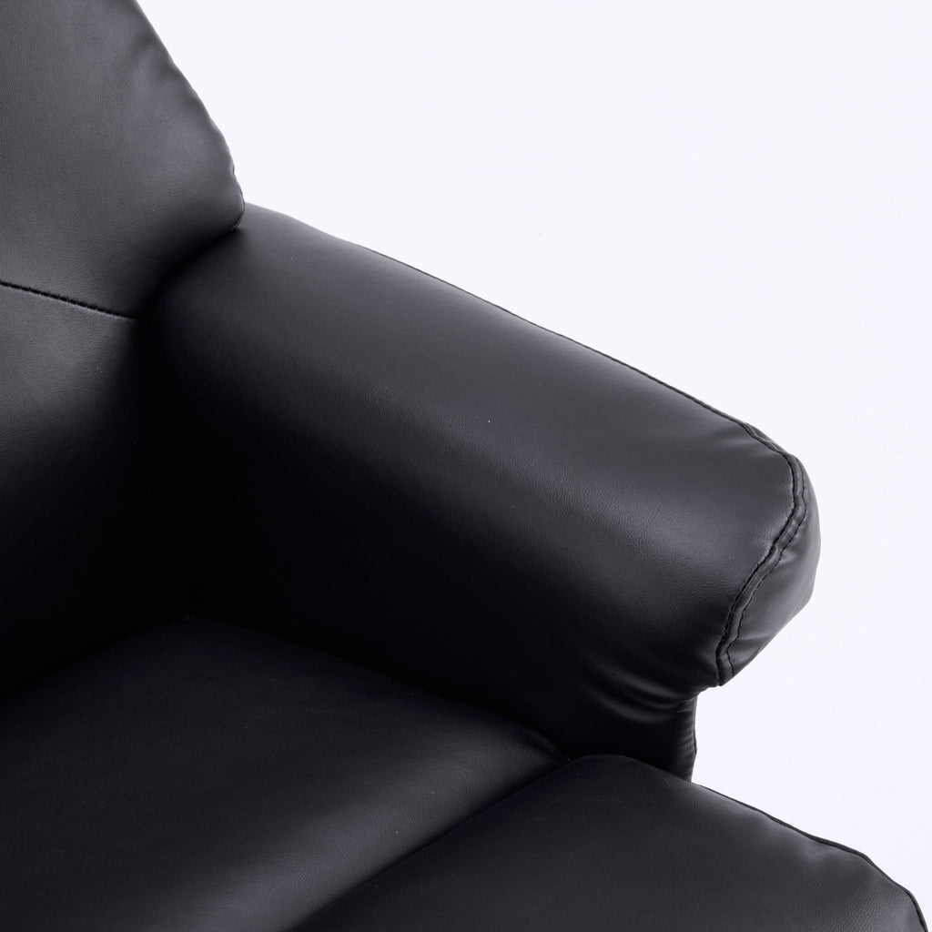 Upholstered Heated Massage 360° Swivel Accent Chair With Ottoman