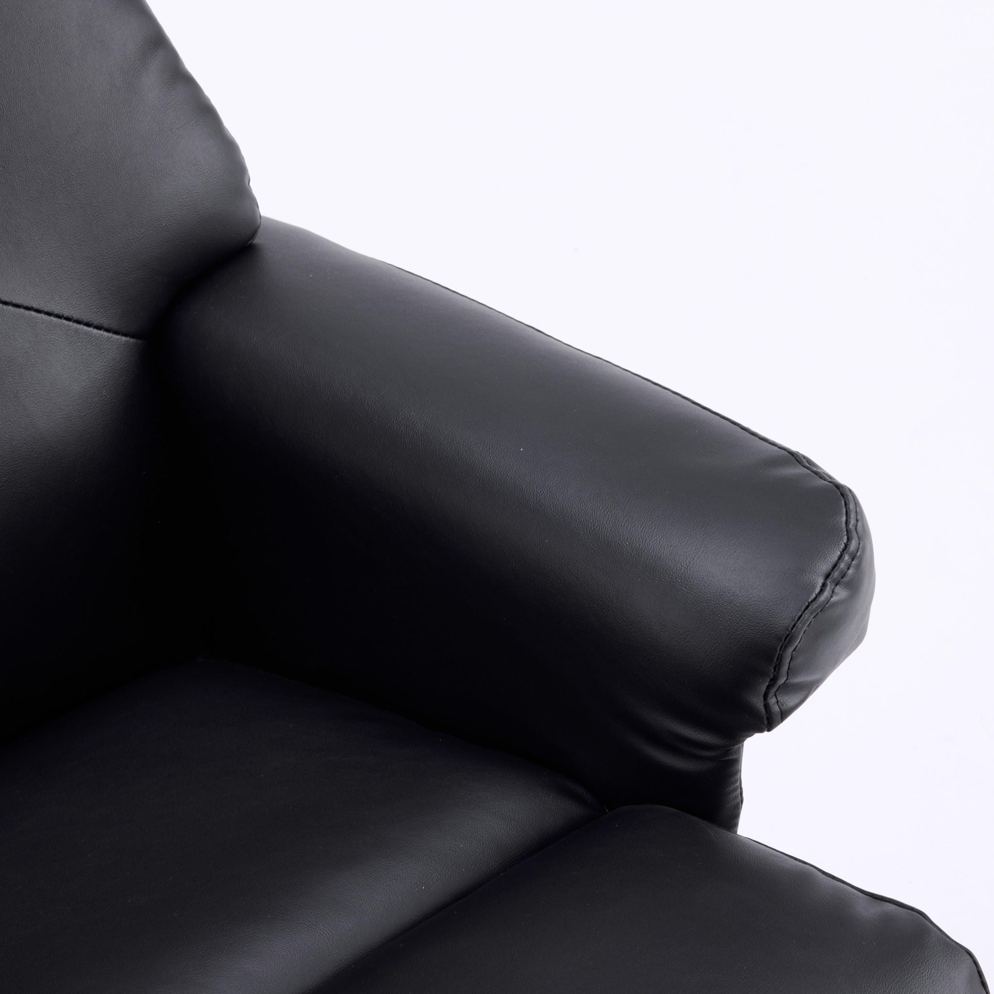 Upholstered Heated Massage 360° Swivel Accent Chair With Ottoman