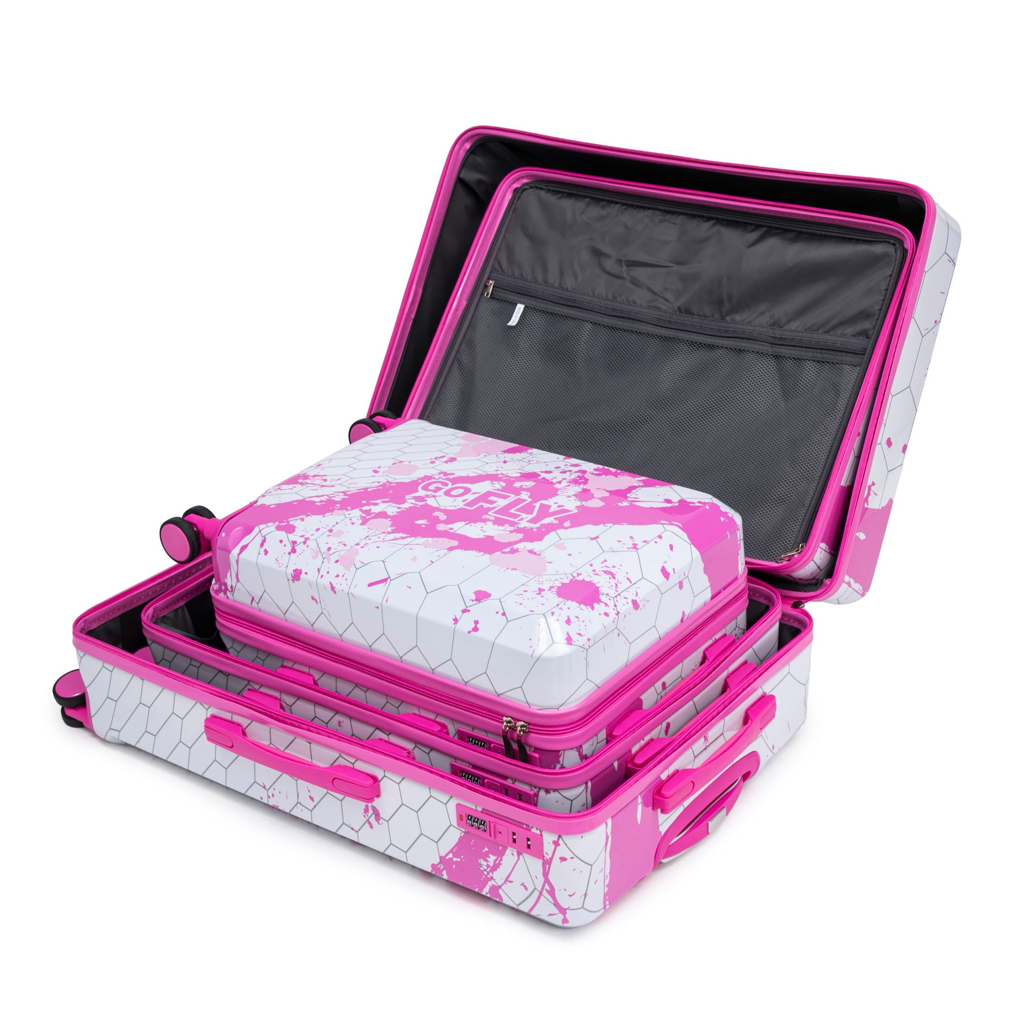 3 Piece With Combination Lock And Silent Wheels