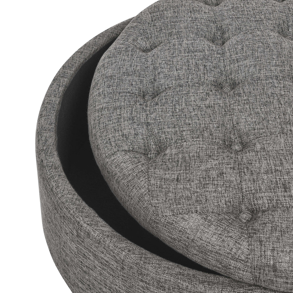 Tufted Storage Ottoman With Upholstery