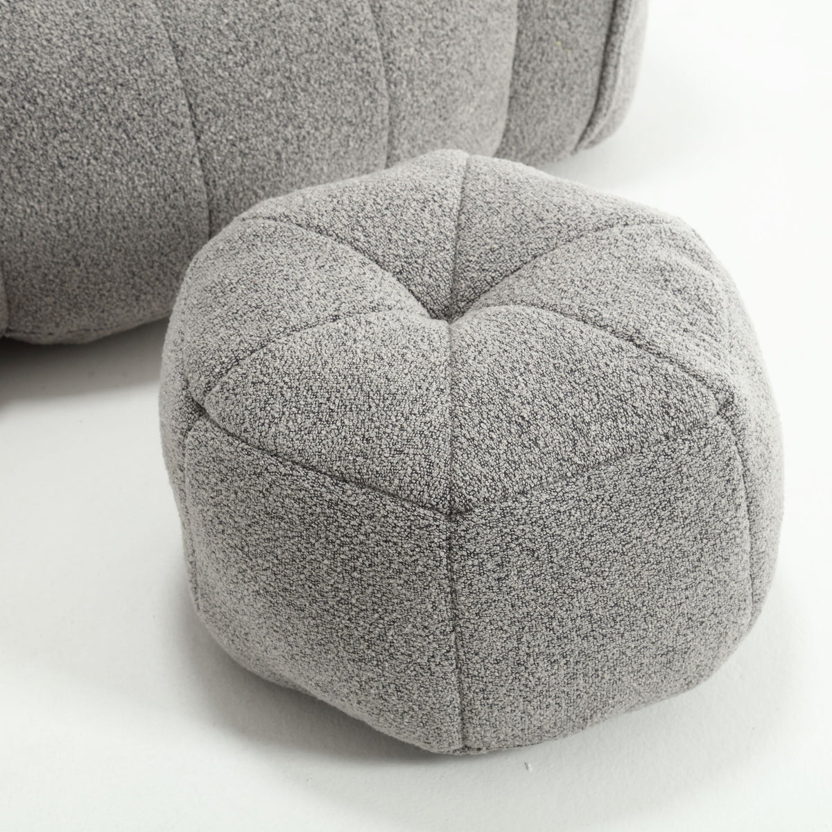 Soft Bean Bag Chair With High Resilient Foam (Chips) - Gray