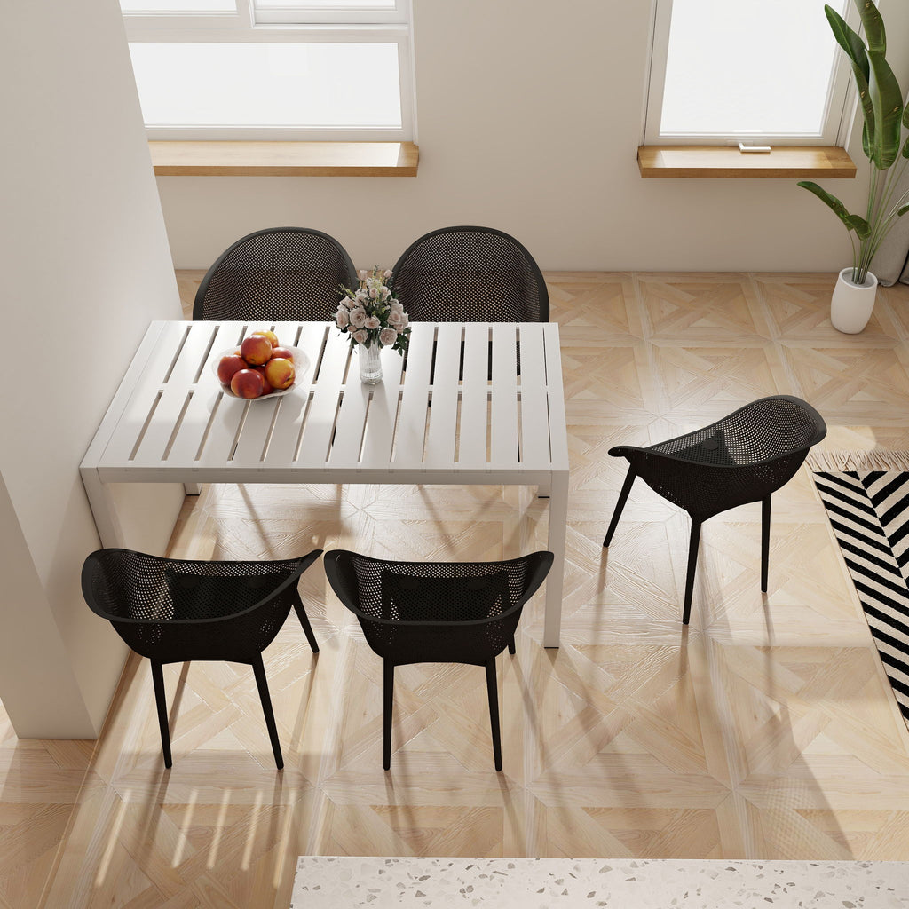 2 Piece Durable Single Chair With Hollow Out Design