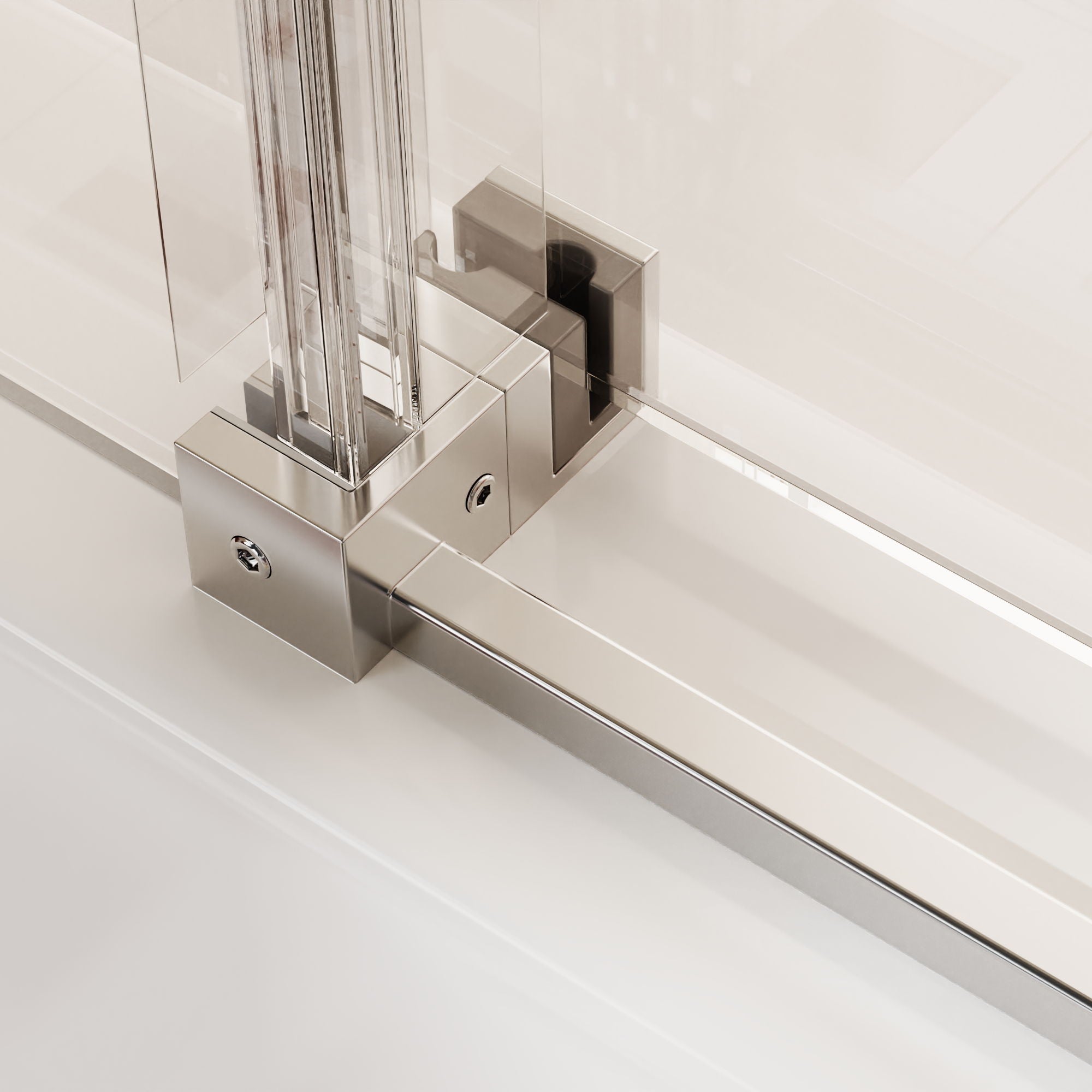 Frameless Single Sliding Shower Door, Sgcc Tempered Glass, Reversible