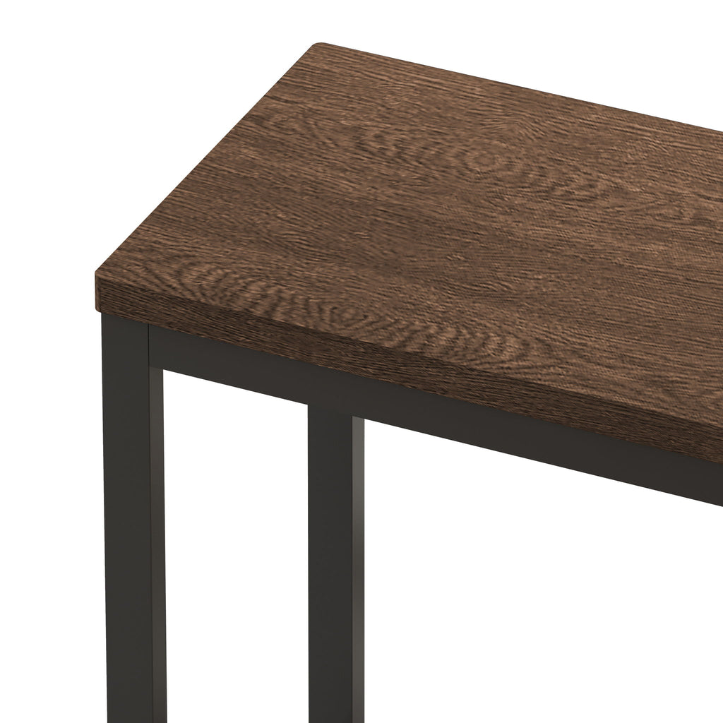 Modern Design Long Dining Table Set With 3 Stools