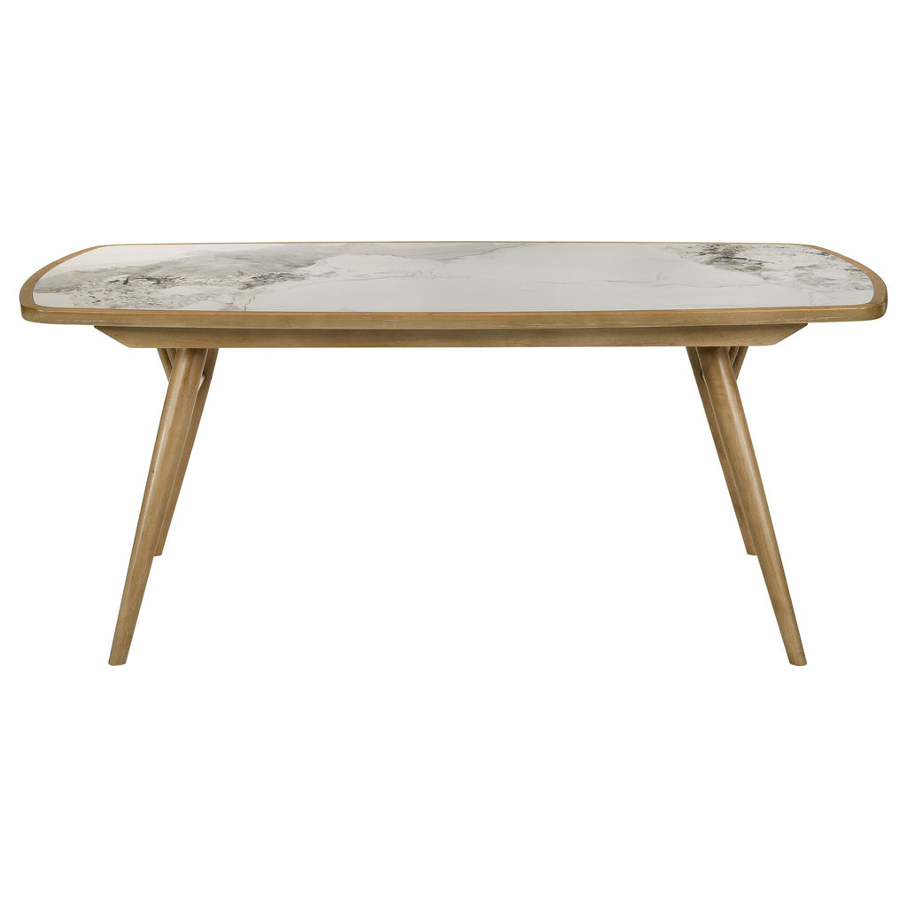Teleli - 7 Piece Dining Set - Natural / Gray
