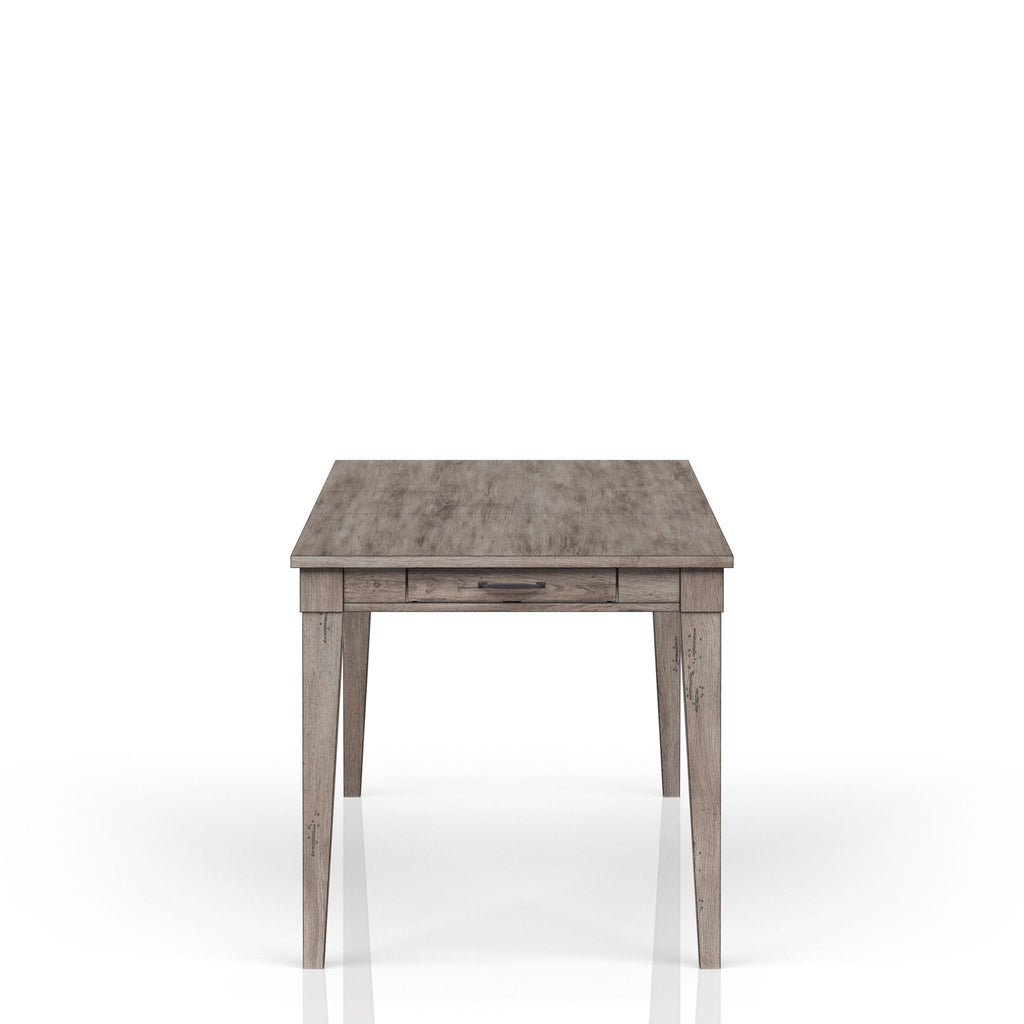 Rustic Dining Table 2 Storage Drawers And Leaf - Gray