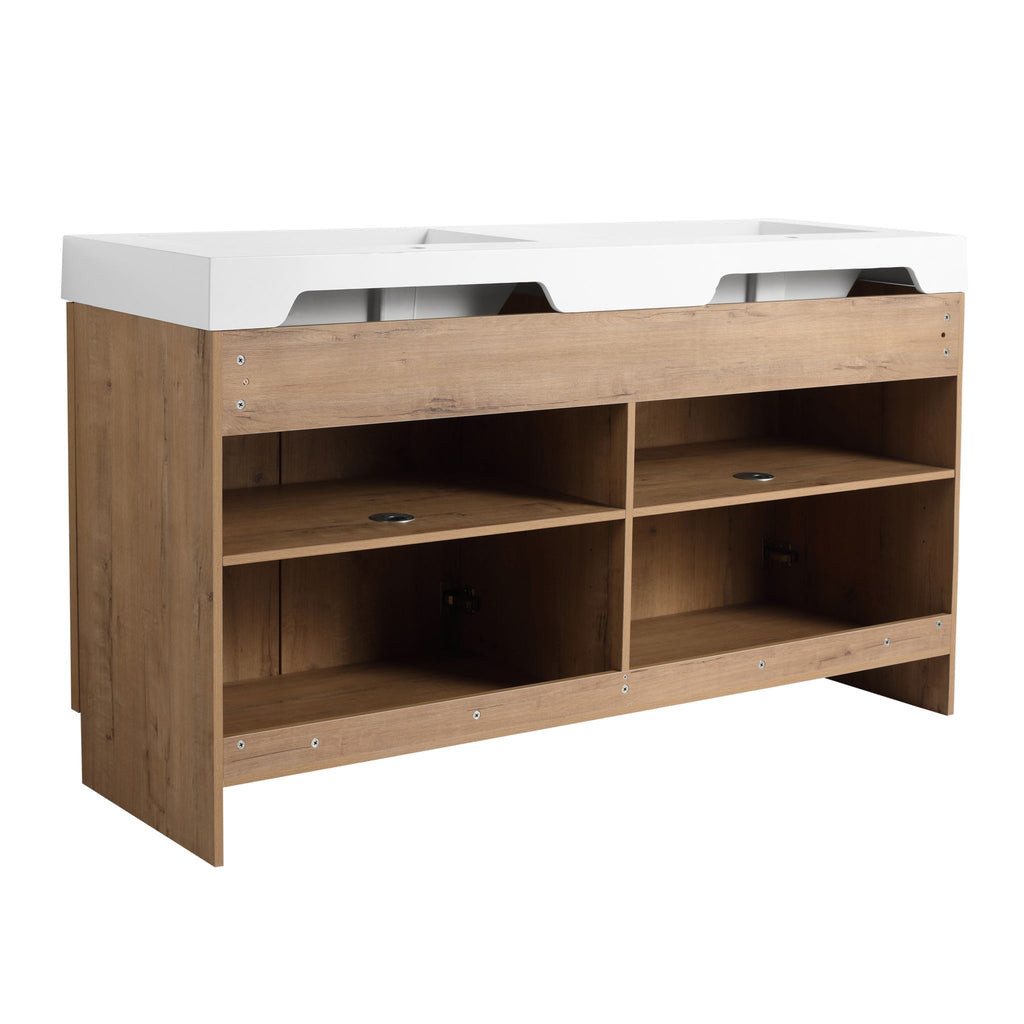Freestanding Bathroom Vanity & Soft Close Cabinet Doors, Excluding Sink