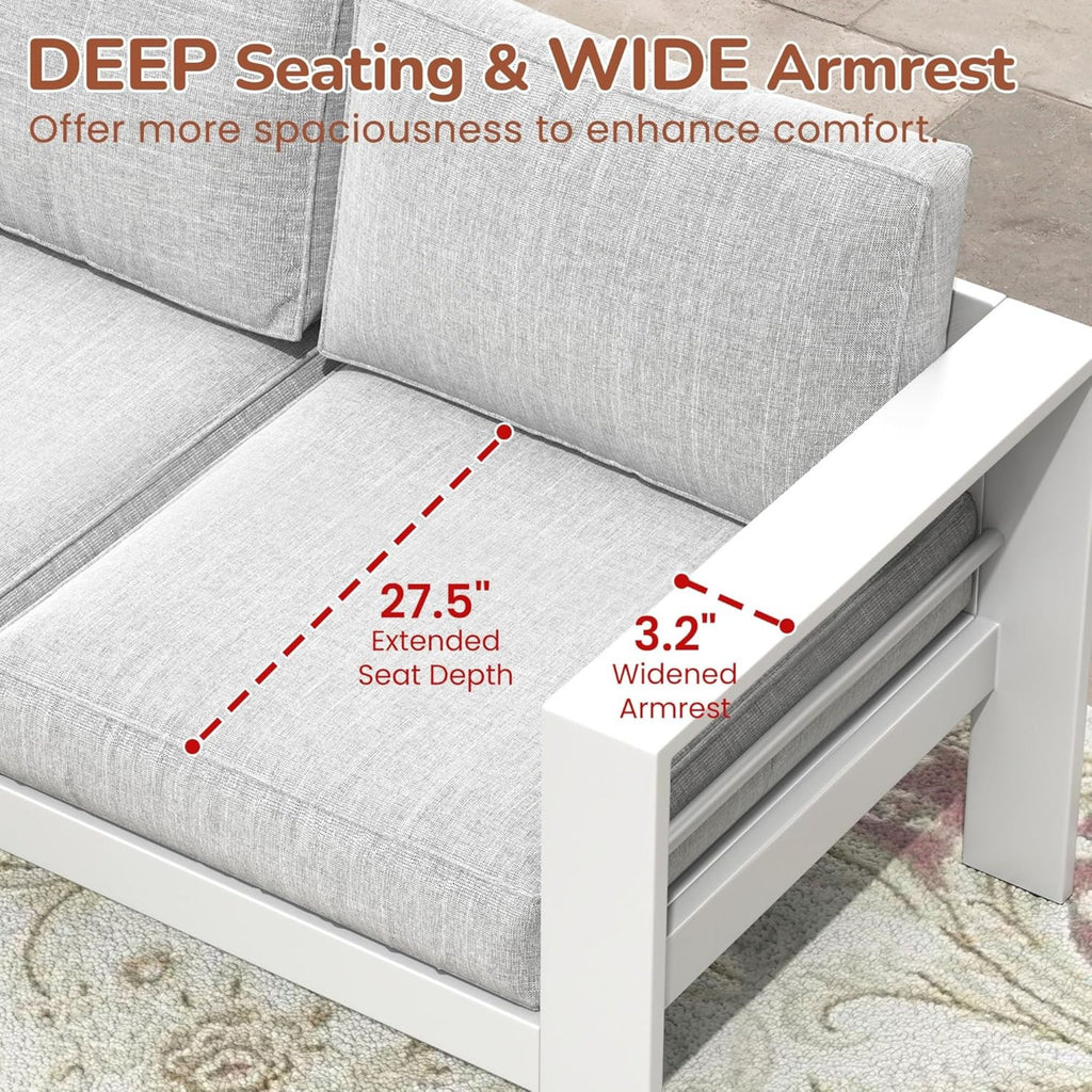 Outdoor Patio Set With All-Weather Thick Cushions