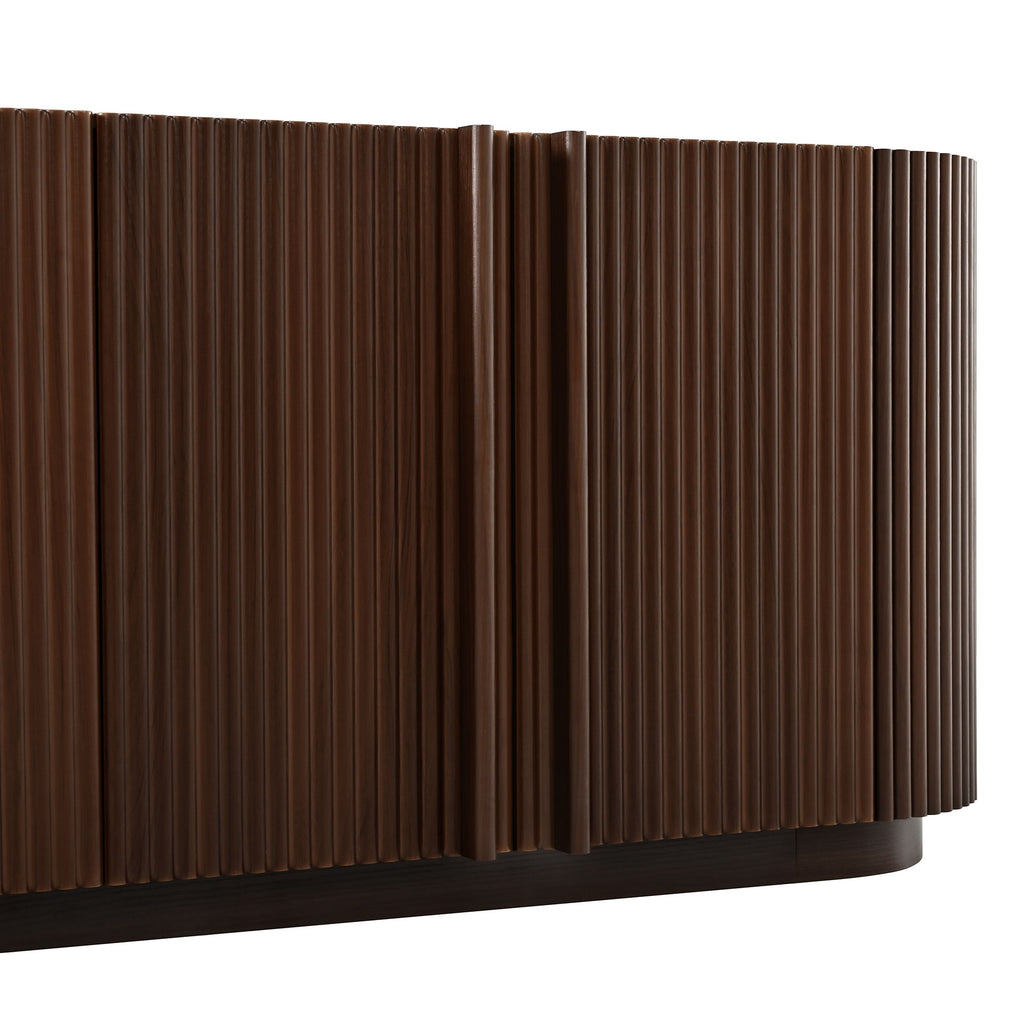 TV Stand With Fluted Tambour Style Door