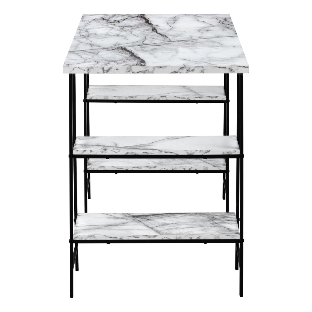 Computer Desk For Home Office, Laptop, Storage Shelves, Contemporary Versatile Placement - White