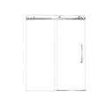 Frameless Single Sliding Shower Door & Handle And Square Tube Track