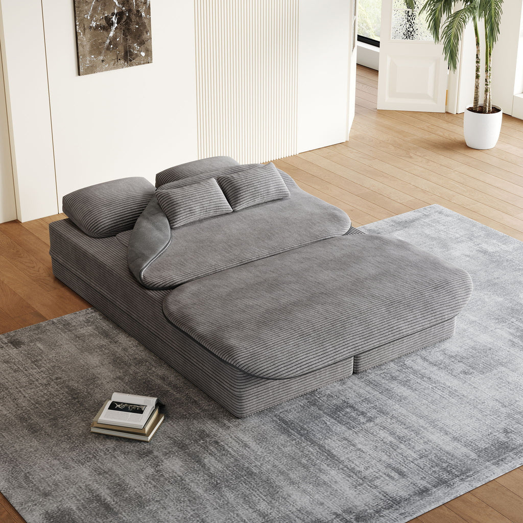 2 In 1 Foldable Sofa Bed With Multi Functional Blanket