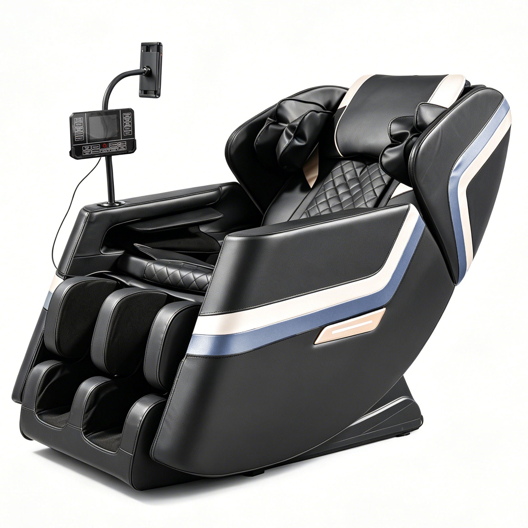 Massage Chair Recliner, Zero Gravity & Full Body Air Pressure - Black