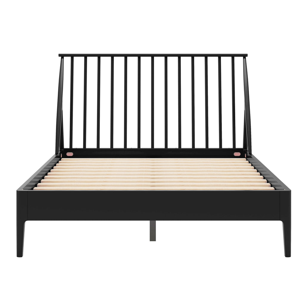 Bohemian Platform Bed With Tall Headboard