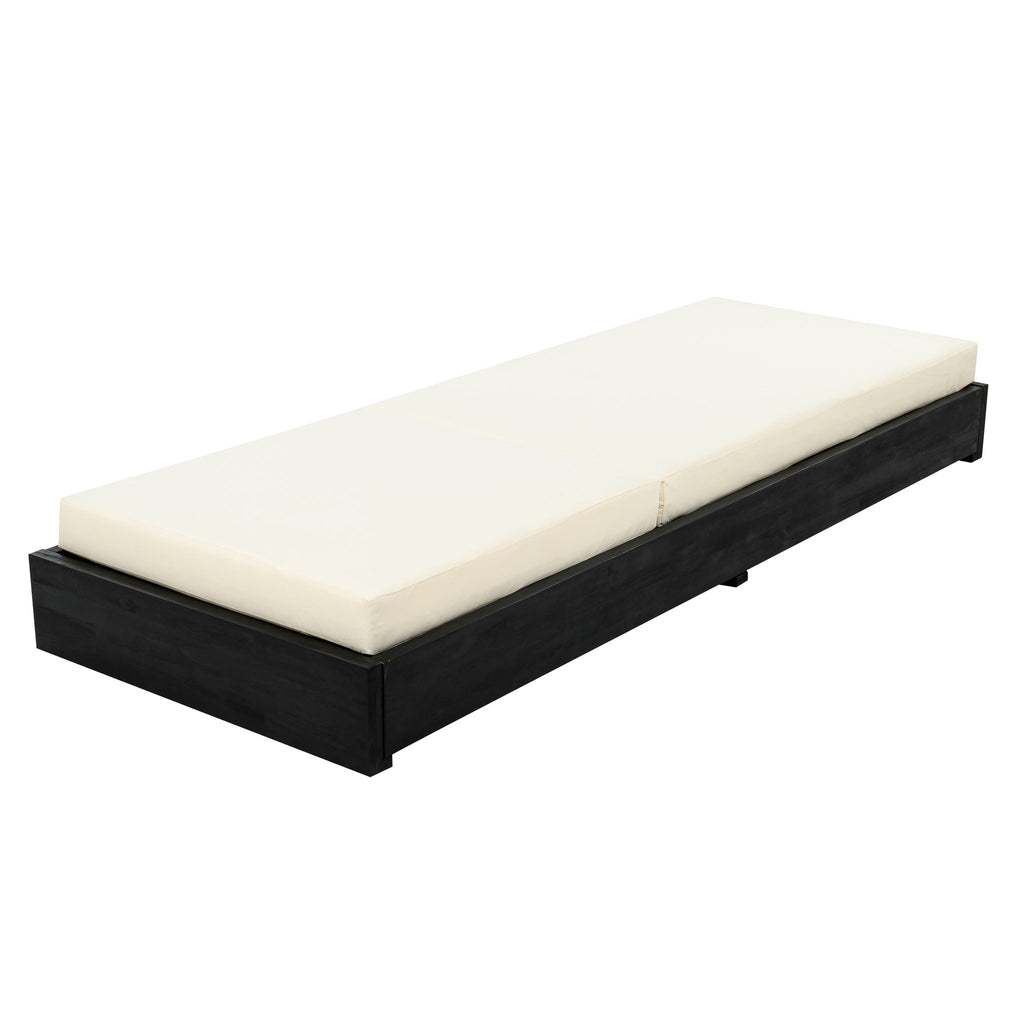Ian - Adjustable Chaise Lounge With Open Slat Design - Black