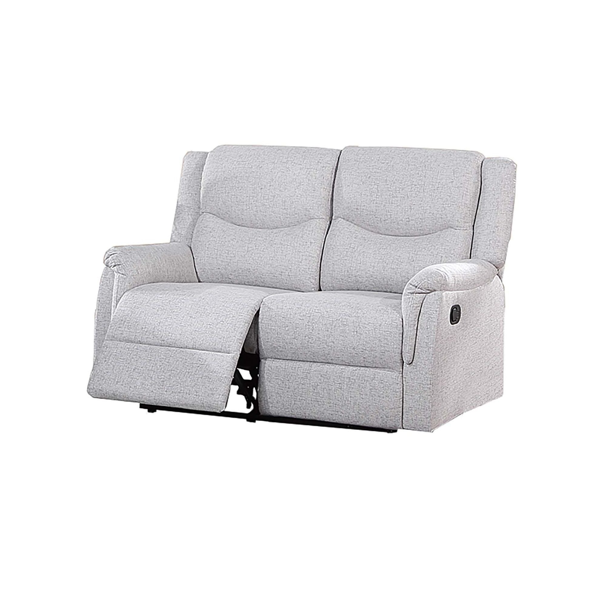 Modern Style Recliner Loveseat With Plush Armrest And Headrest