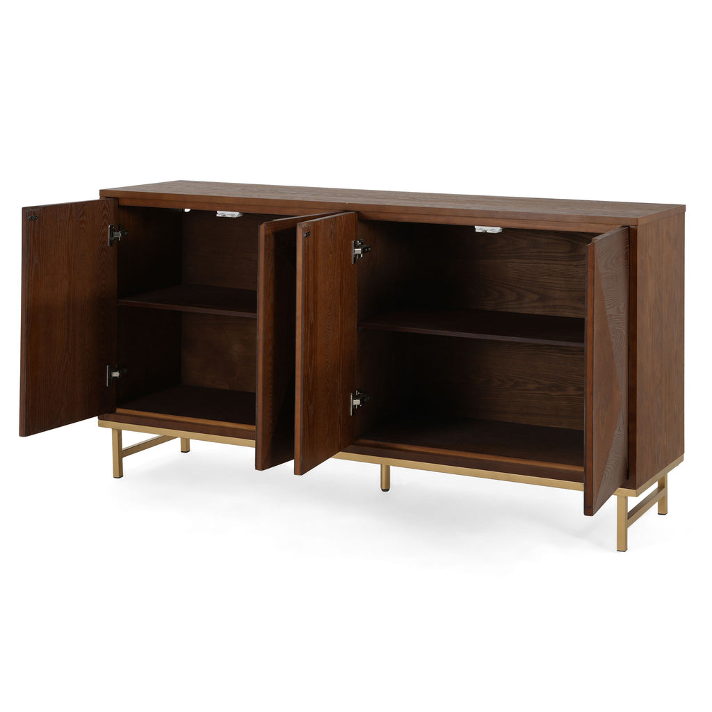 Tamid - Modern Wide Handcrafted Sideboard With Adjustable Shelves