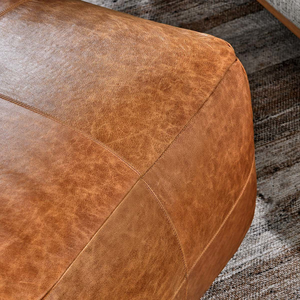 Kona - Leather Pouf
