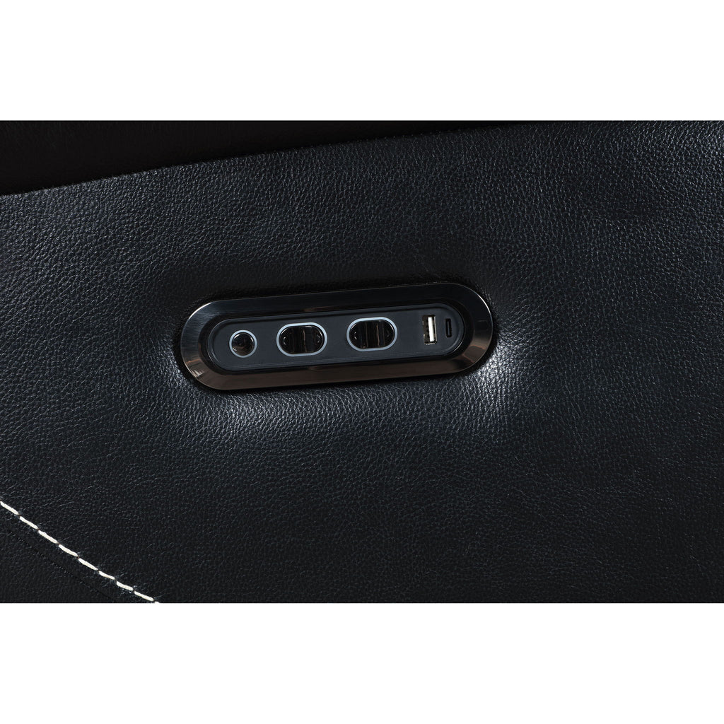 Hayden - Power Recliner With Dual Control, USB Charging Ports - Black