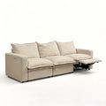 Plush Pillow Top Reclining Sofa, 3 Seat - Cream Beige