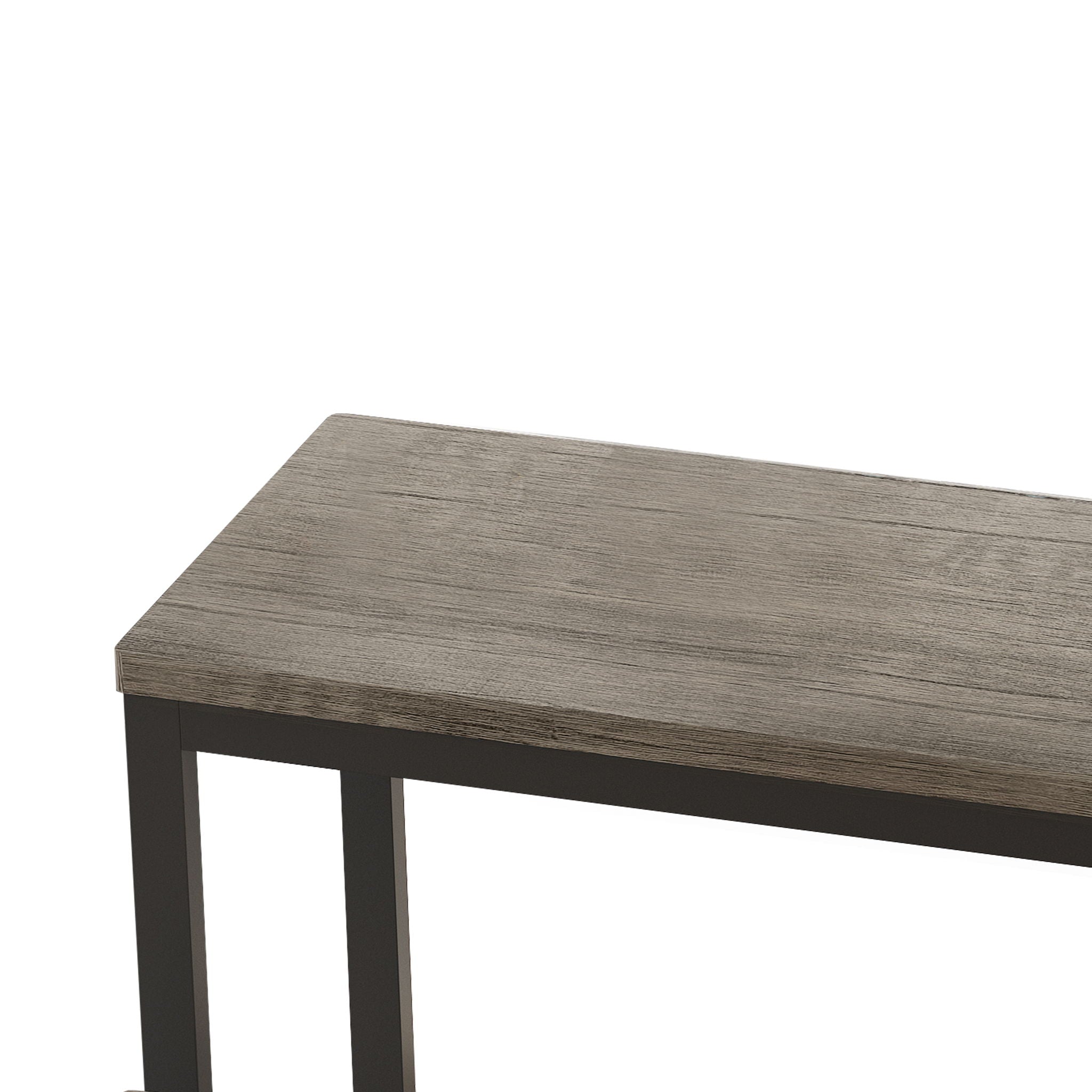 Modern Design Long Dining Table Set With 3 Stools