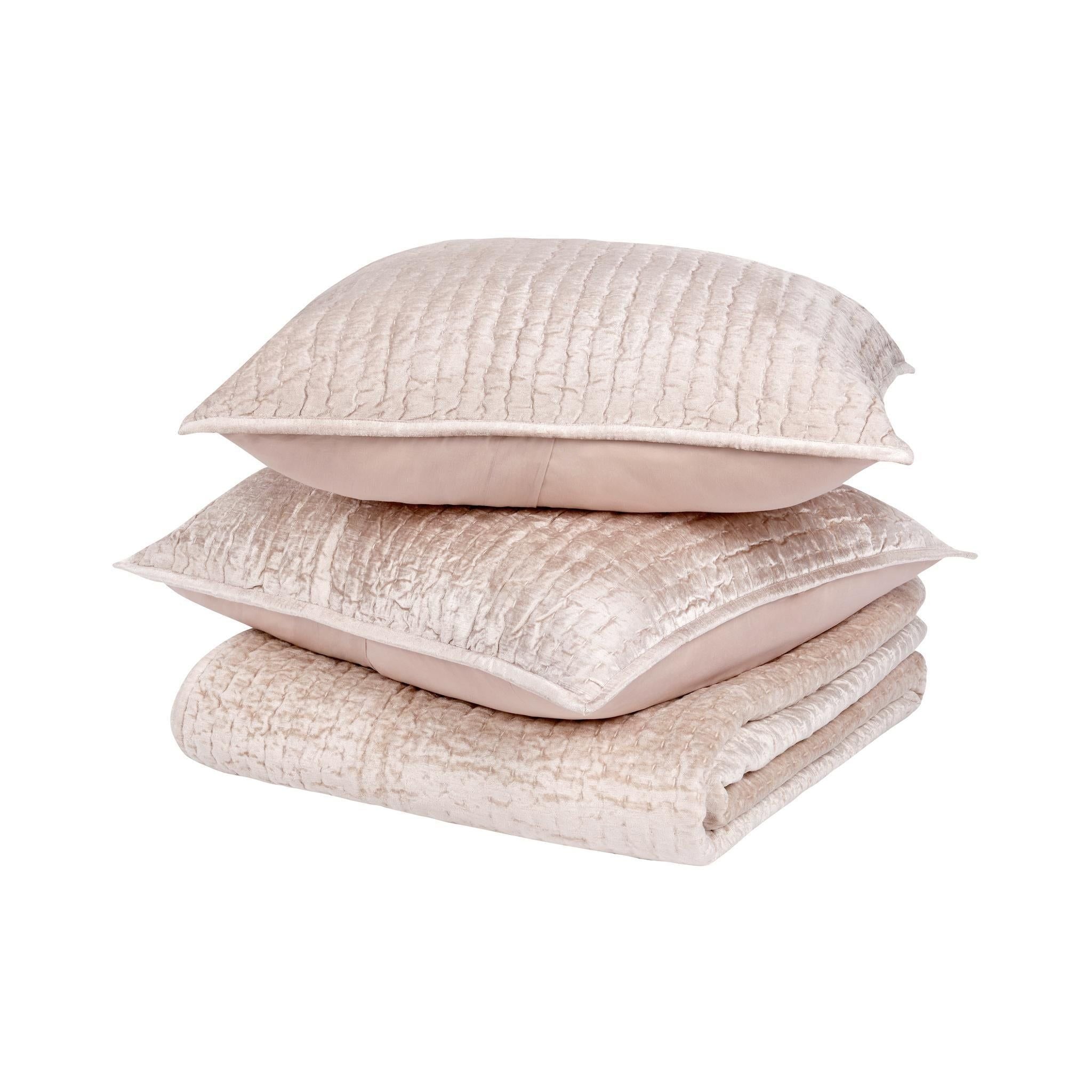 Bari - Velvet Quilt - Bliss Pink